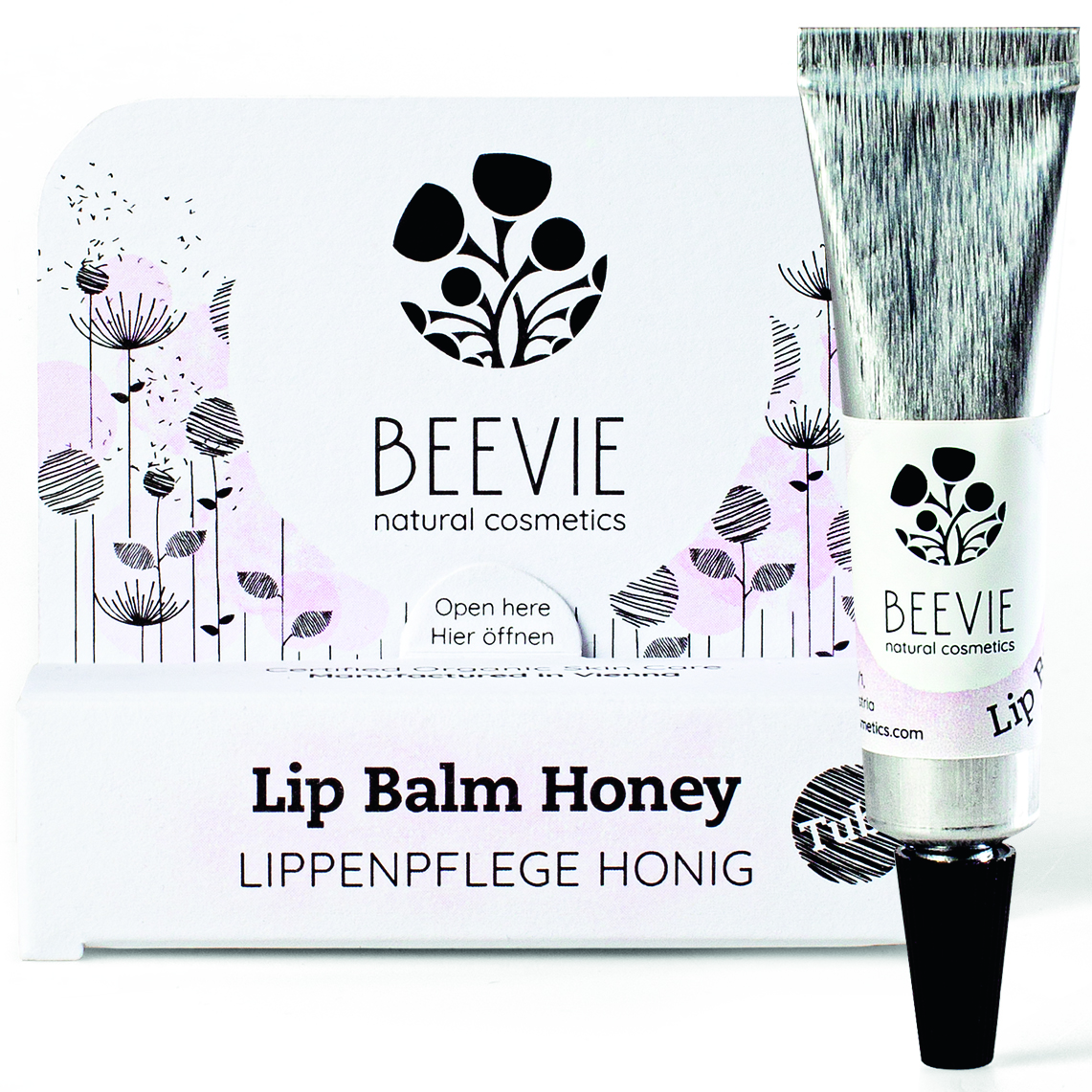 BEEVIE Lippenpflege Tube und Schachtel